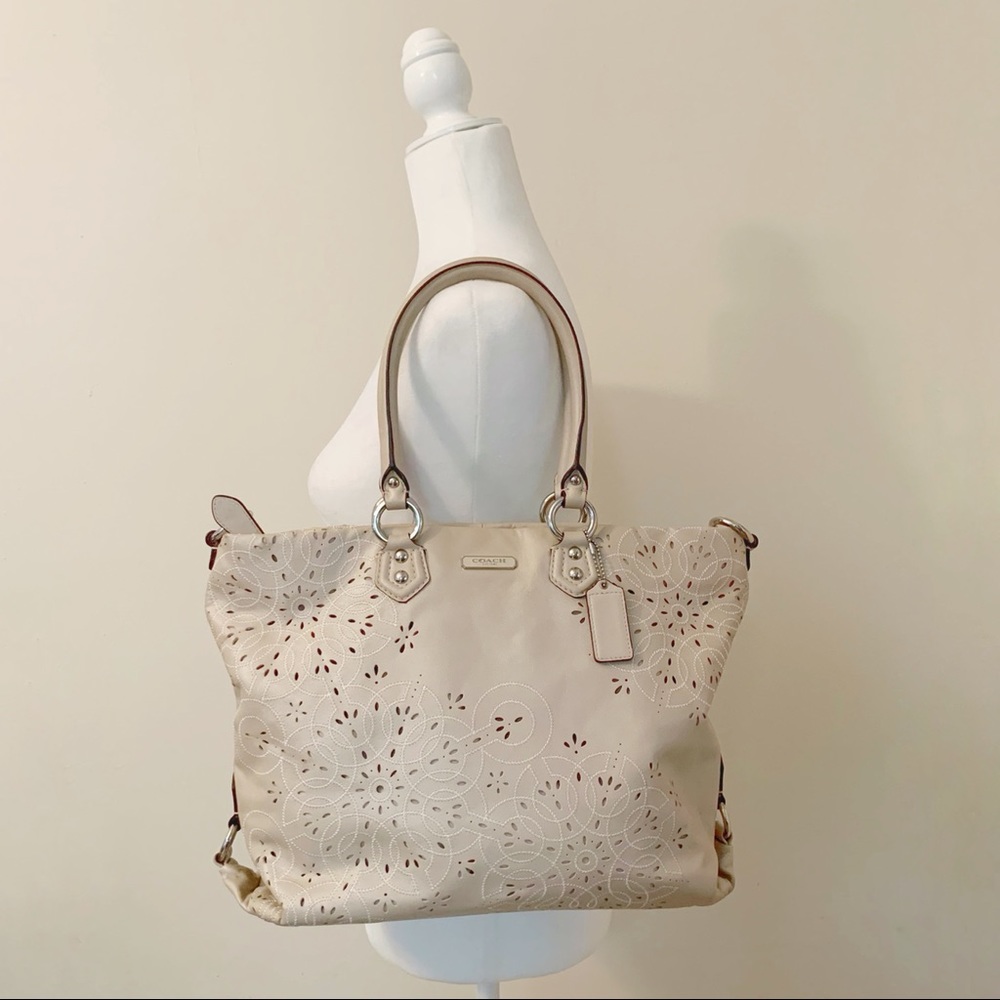 Coach Ashley Tossed Laser Cut Tote